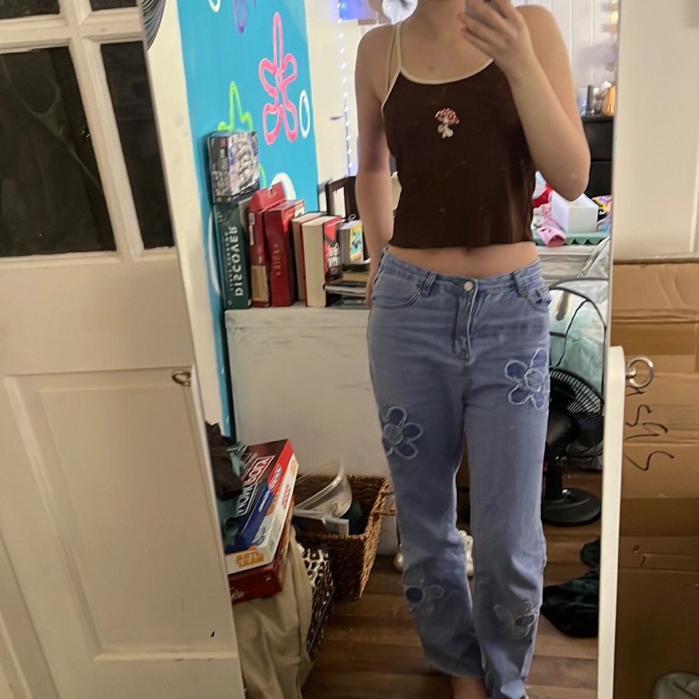 shroom cropped tank